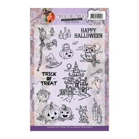 (YCCS10077)Clear Stamps - Yvonne Creations - Happy Halloween
