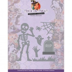 (YCD10328)Dies - Yvonne Creations - Trick Or Treat - Happy Skeleton