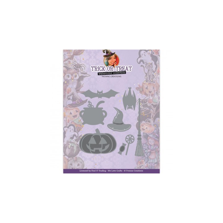 (YCD10329)Dies - Yvonne Creations - Trick Or Treat - Happy Halloween