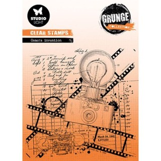 (SL-GR-STAMP514)Studio Light SL Clear Stamp Camera invention Grunge Collection nr.514