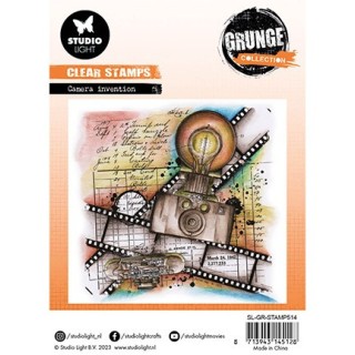 (SL-GR-STAMP514)Studio Light SL Clear Stamp Camera invention Grunge Collection nr.514