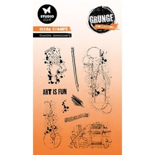 (SL-GR-STAMP515)Studio Light SL Clear Stamp Creative inventions Grunge Collection nr.515