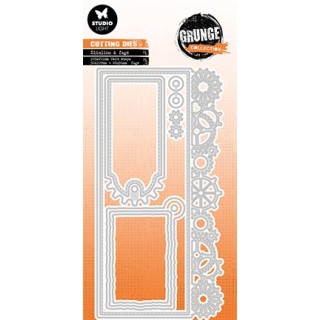 (SL-GR-CD696)Studio Light SL Cutting Die Slimline & tags Grunge Collection nr.696