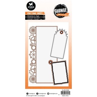 (SL-GR-CD696)Studio Light SL Cutting Die Slimline & tags Grunge Collection nr.696