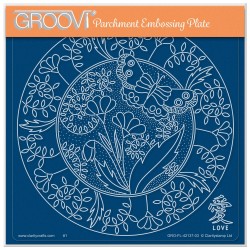 (GRO-FL-42137-03)Groovi Plate A5 BARBARA'S SHAC LOVE - JAPANESE FLOWERS & BUTTERFLIES