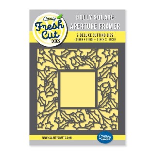 (ACC-DI-31408-55)Clarity FRESH CUT DIE HOLLY SQUARE APERTURE FRAMER