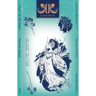 (KK0029)Katkin Krafts Fairy Of the Night A5 Clear Stamp Set