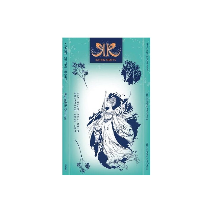 (KK0029)Katkin Krafts Fairy Of the Night A5 Clear Stamp Set