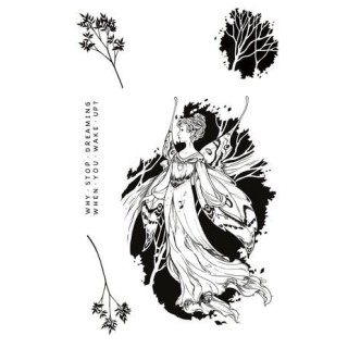 (KK0029)Katkin Krafts Fairy Of the Night A5 Clear Stamp Set
