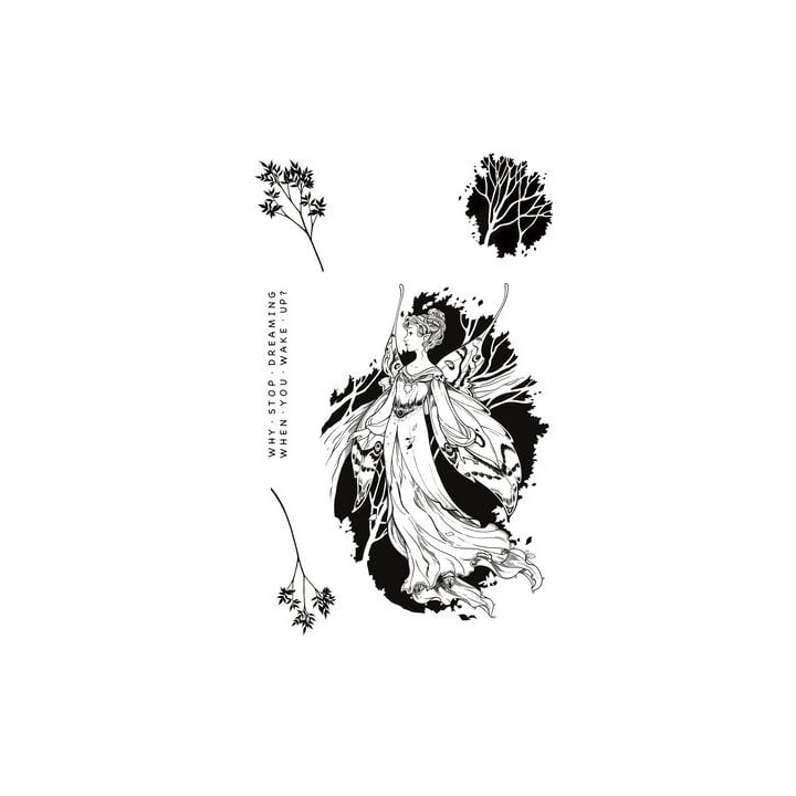 (KK0029)Katkin Krafts Fairy Of the Night A5 Clear Stamp Set