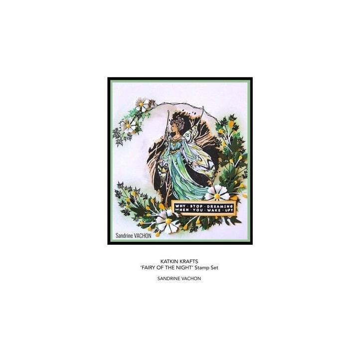 (KK0029)Katkin Krafts Fairy Of the Night A5 Clear Stamp Set