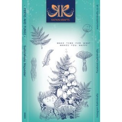 (KK0031)Katkin Krafts Ferns and Fungi A5 Clear Stamp Set