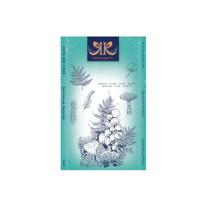 (KK0031)Katkin Krafts Ferns and Fungi A5 Clear Stamp Set