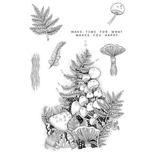 (KK0031)Katkin Krafts Ferns and Fungi A5 Clear Stamp Set