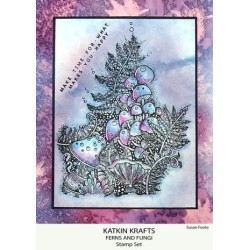(KK0031)Katkin Krafts Ferns and Fungi A5 Clear Stamp Set