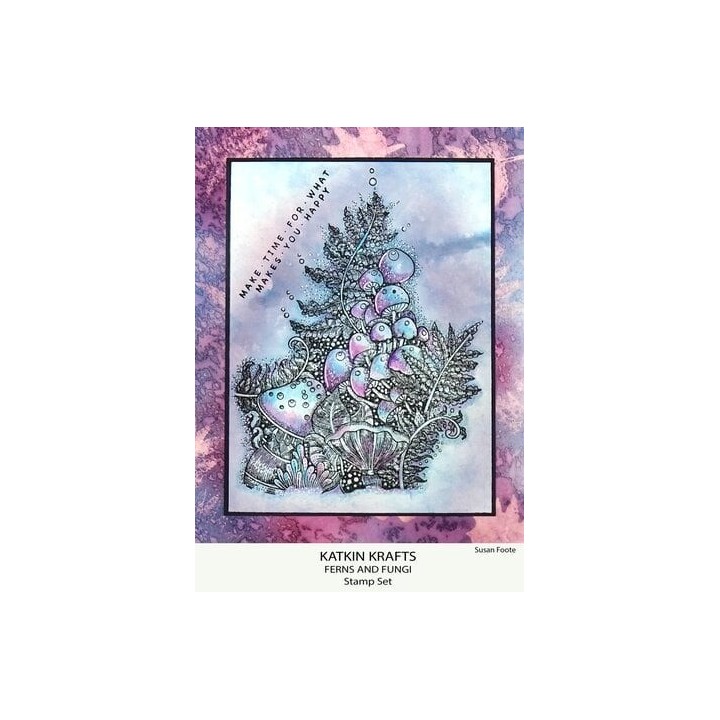 (KK0031)Katkin Krafts Ferns and Fungi A5 Clear Stamp Set