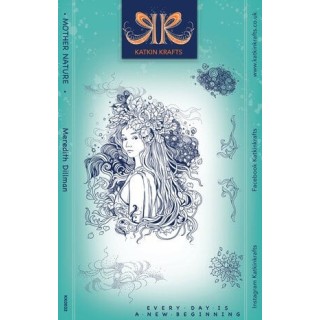 (KK0032)Katkin Krafts Mother Nature A5 Clear Stamp Set