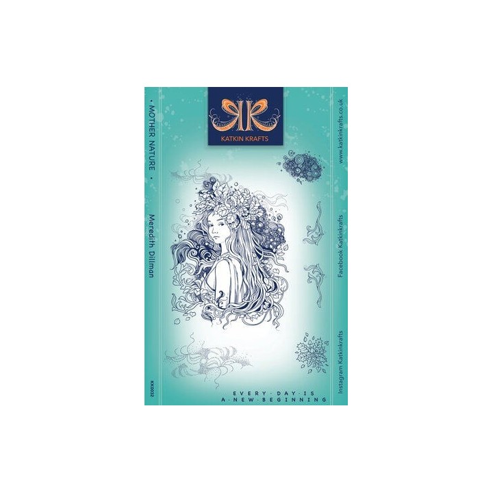 (KK0032)Katkin Krafts Mother Nature A5 Clear Stamp Set