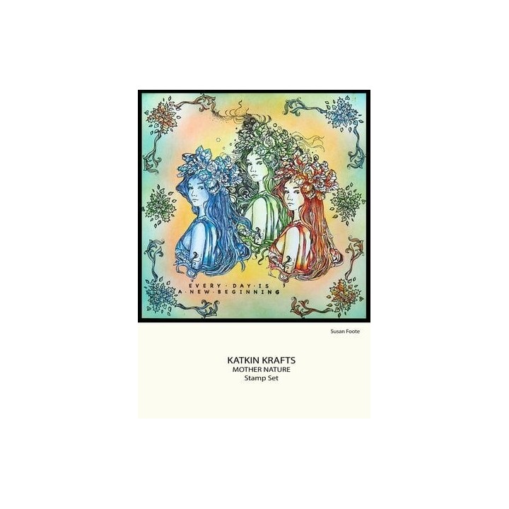 (KK0032)Katkin Krafts Mother Nature A5 Clear Stamp Set