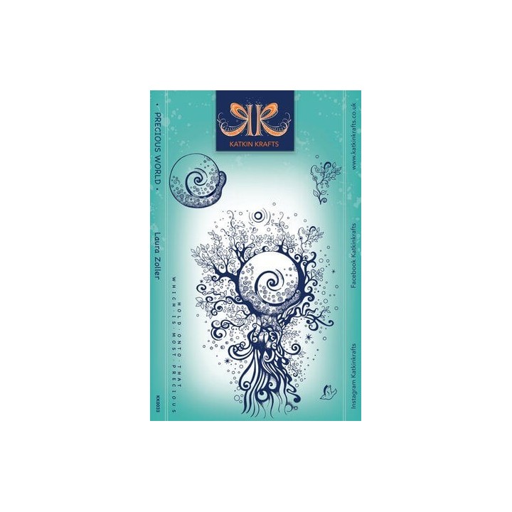 (KK0033)Katkin Krafts Precious World A5 Clear Stamp Set