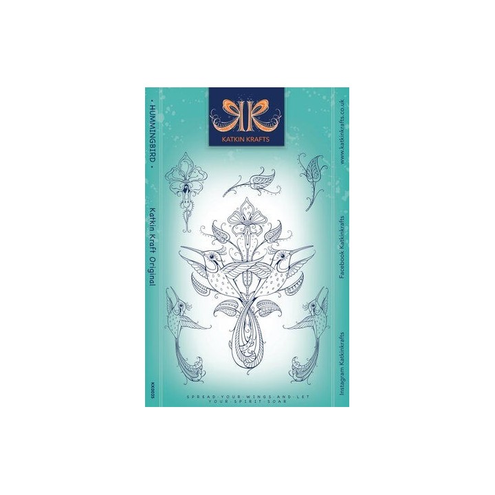 (KK0035)Katkin Krafts Hummingbird A5 Clear Stamp Set