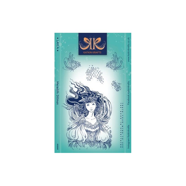 (KK0049)Katkin Krafts Layla A5 Clear Stamp Set