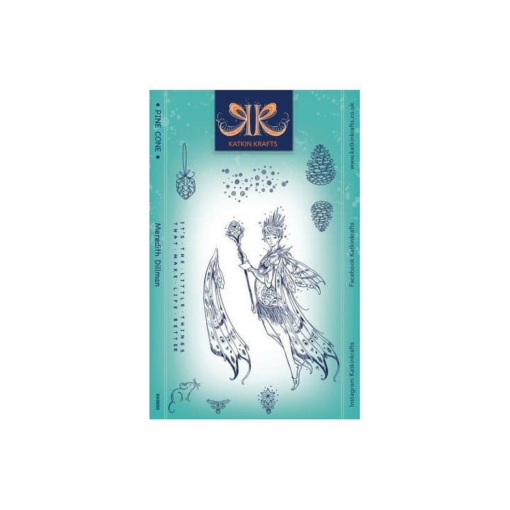 (KK0050)Katkin Krafts Pine Cone A5 Clear Stamp Set