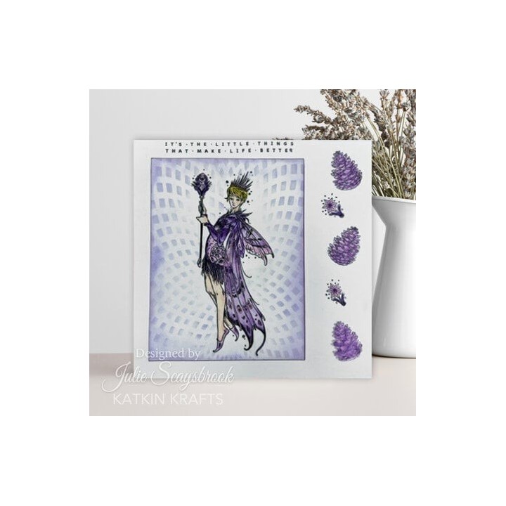 (KK0050)Katkin Krafts Pine Cone A5 Clear Stamp Set