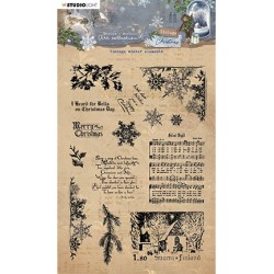 (JMA-VC-STAMP546)Studio Light SL Clear Stamp Vintage winter elements Vintage Christmas nr.546