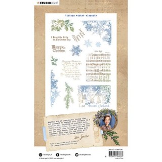 (JMA-VC-STAMP546)Studio Light SL Clear Stamp Vintage winter elements Vintage Christmas nr.546