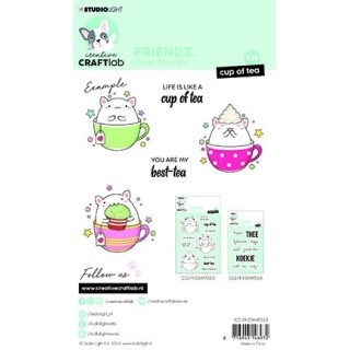 (CCL-FR-STAMP553)Studio light Clear stamp Cup of tea Friendz nr.553