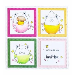 (CCL-FR-STAMP553)Studio light Clear stamp Cup of tea Friendz nr.553