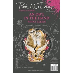 (PI235)Pink Ink Designs An Owl In The Hand A5 Clear Stamps
