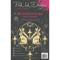 (PI239)Pink Ink Designs Heavenly Hare A5 Clear Stamps