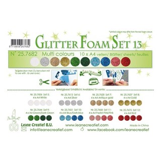 (25.7682)Glitter Foam Set A4 Multi Colours (10pcs)