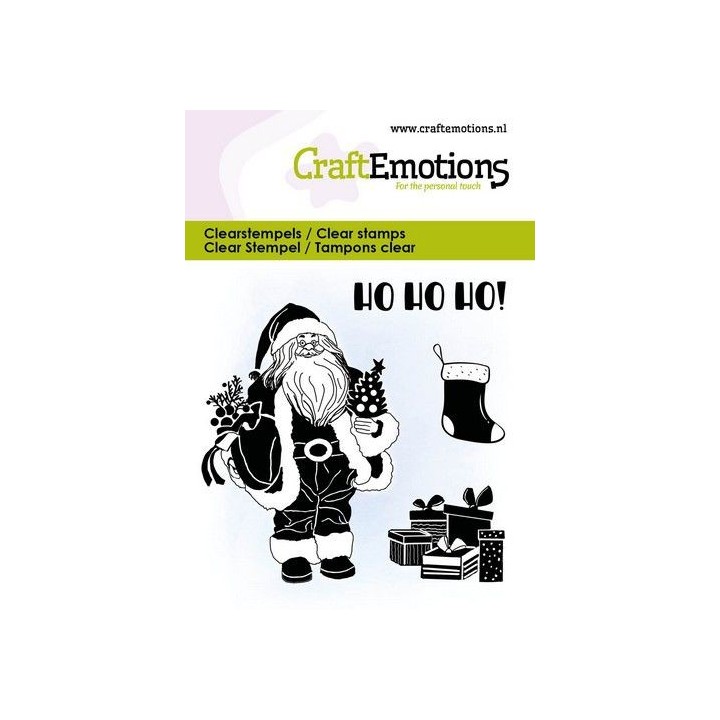 (5047)CraftEmotions Clearstamps 6x7cm - Santa Claus with presents