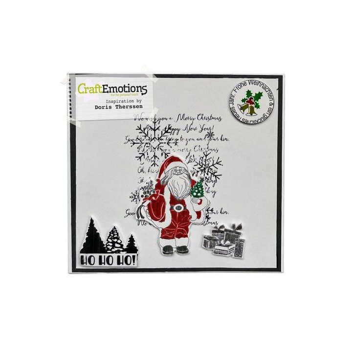 (5047)CraftEmotions Clearstamps 6x7cm - Santa Claus with presents