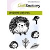 (5051)CraftEmotions Clearstamps 6x7cm - Hedgehog family