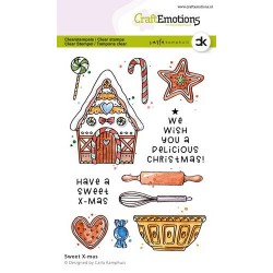 (2318)CraftEmotions clearstamps A6 - Sweet X-mas Carla Kamphuis