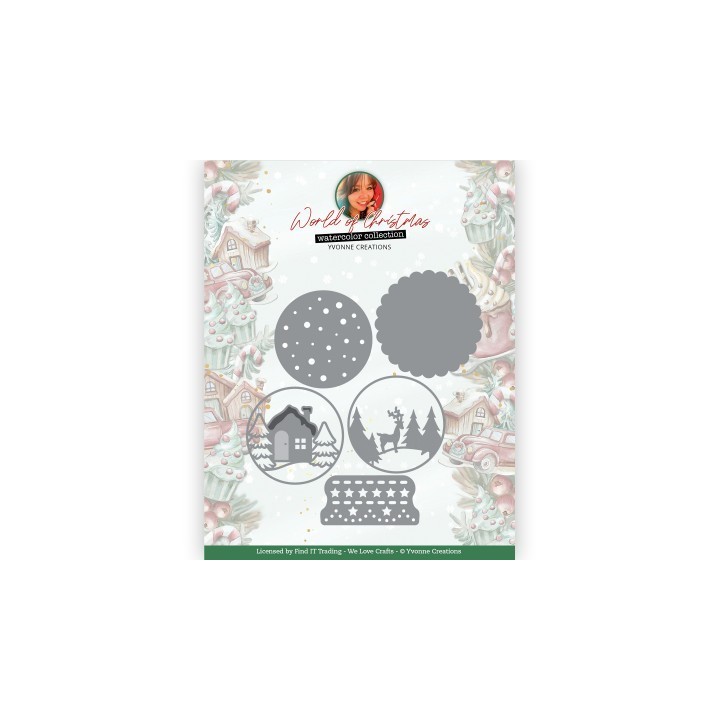 (YCD10321)Dies - Yvonne Creations World Of Christmas - Scenery Globe