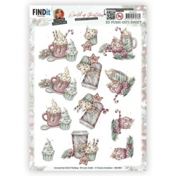 (SB10820)3D Push-Out - Yvonne Creations - World Of Christmas - Hot Chocolate