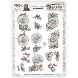 (SB10823)3D Push-Out - Yvonne Creations - World Of Christmas - Christmas Globe