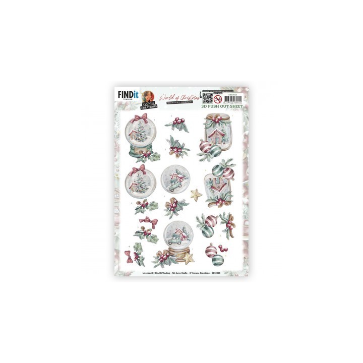 (SB10823)3D Push-Out - Yvonne Creations - World Of Christmas - Christmas Globe