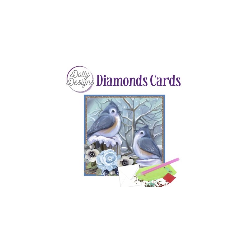 (DDDC1159)Dotty Designs Diamond Cards - Kingfishers In The Snow