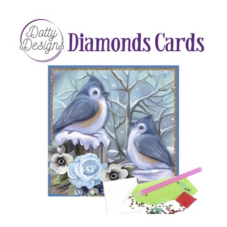 (DDDC1159)Dotty Designs Diamond Cards - Kingfishers In The Snow