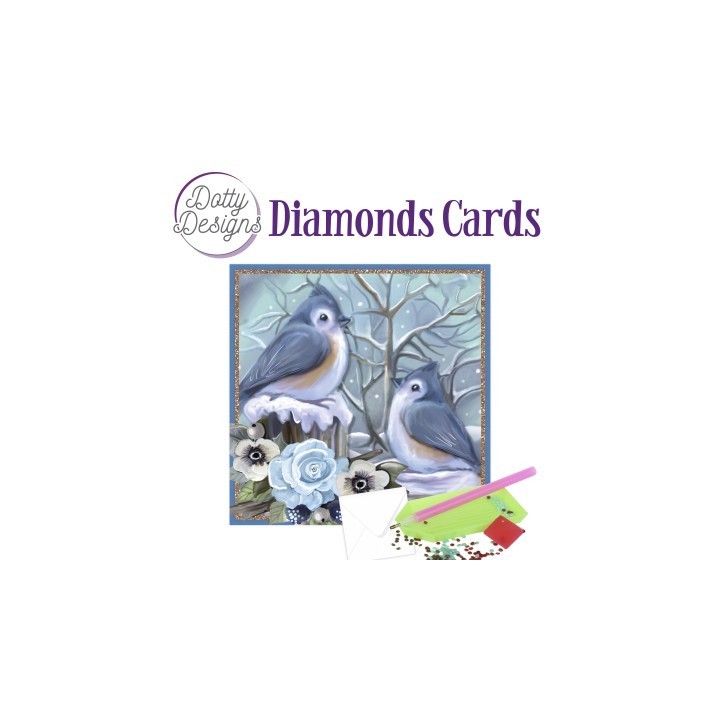 (DDDC1159)Dotty Designs Diamond Cards - Kingfishers In The Snow