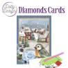 (DDDC1160)Dotty Designs Diamond Cards - Bird In A Snowy Christmas Village