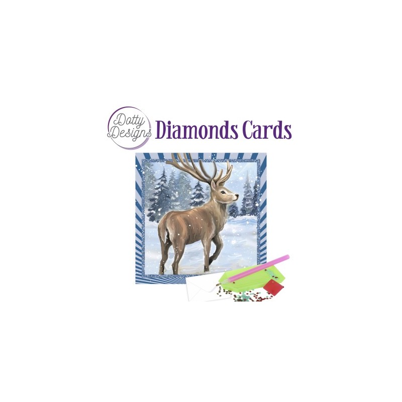 (DDDC1161)Dotty Designs Diamond Cards - Reindeer In The Snow