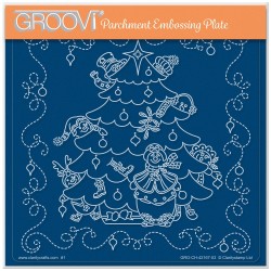 (GRO-CH-42167-03)Groovi Plate A5 LINDA'S ROCKING AROUND THE CHRISTMAS TREE