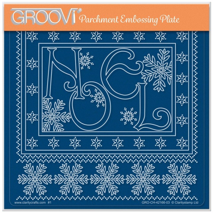 (GRO-CH-42166-03)Groovi Plate A5 LINDA'S NOEL A5 SQUARE GROOVI PLATE